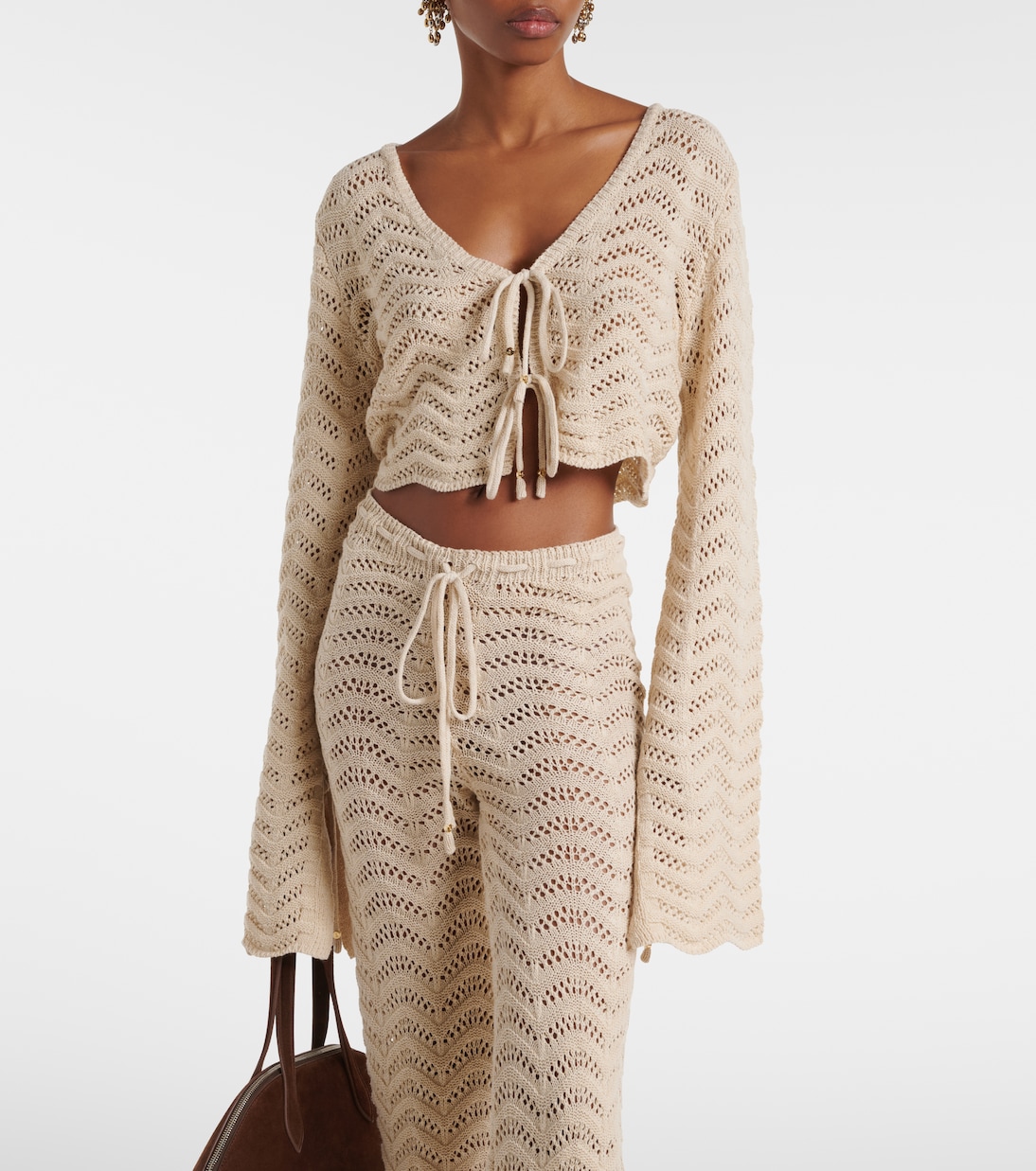 Cropped-Top Miana aus einem Baumwollgemisch | Bananhot