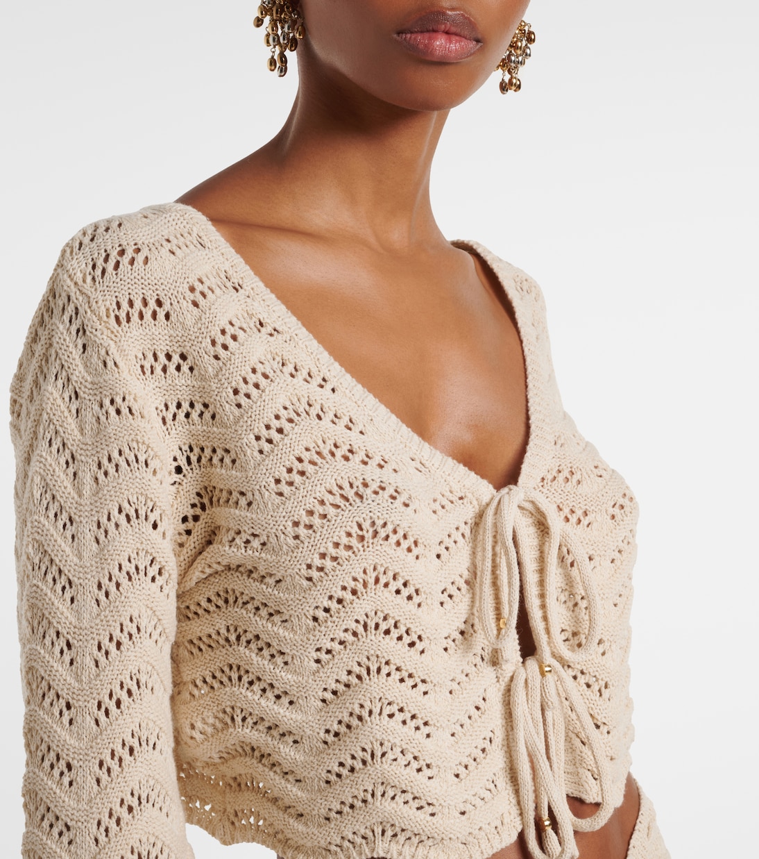 Cropped-Top Miana aus einem Baumwollgemisch | Bananhot