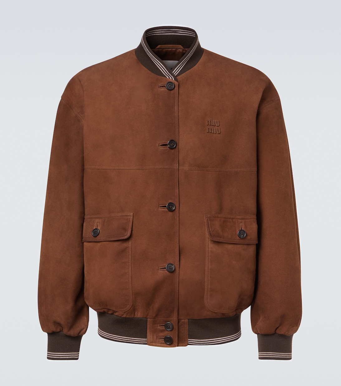 Suede bomber jacket | Miu Miu