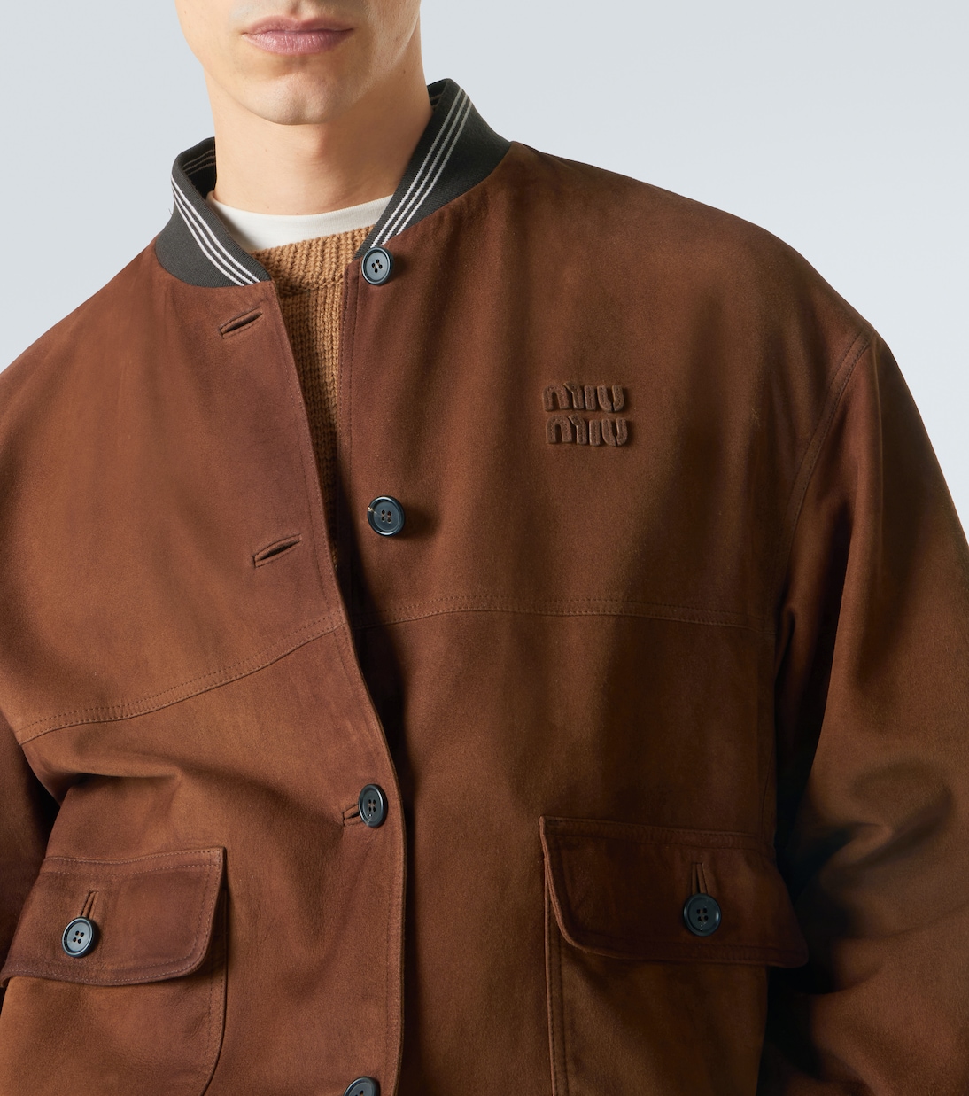 Suede bomber jacket | Miu Miu