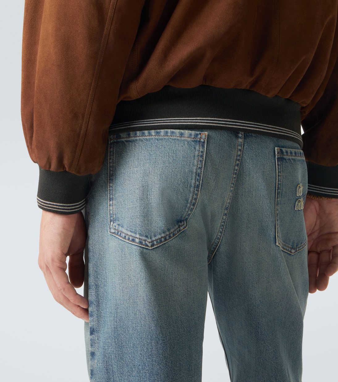 Suede bomber jacket | Miu Miu