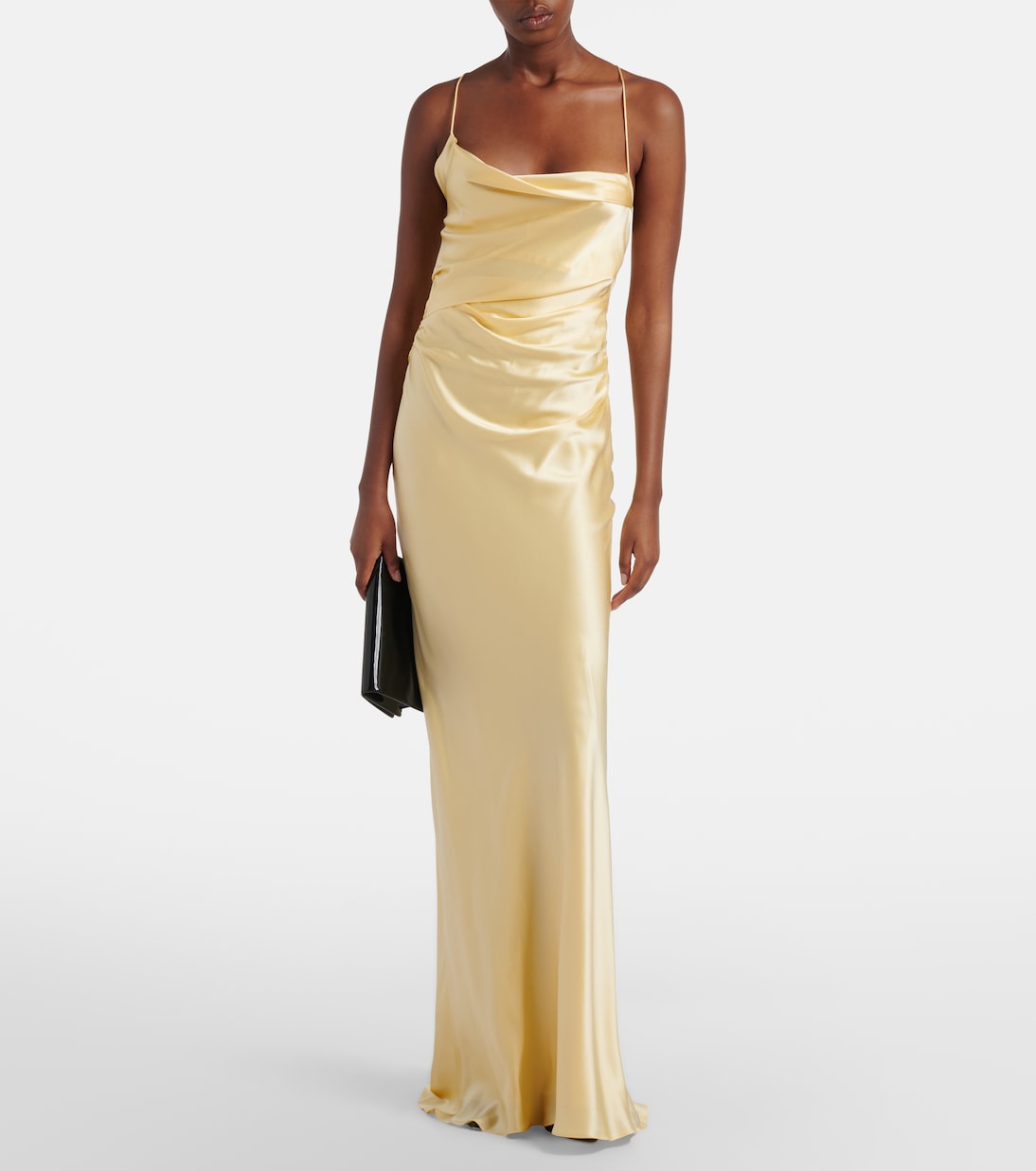 Draped silk satin gown | The Sei