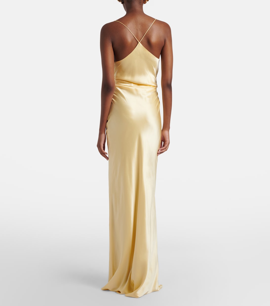 Draped silk satin gown | The Sei
