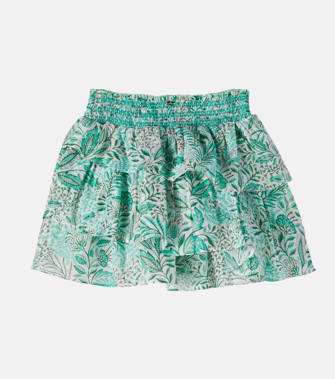 Lilas printed ruffled cotton-blend skirt | Poupette St Barth Kids