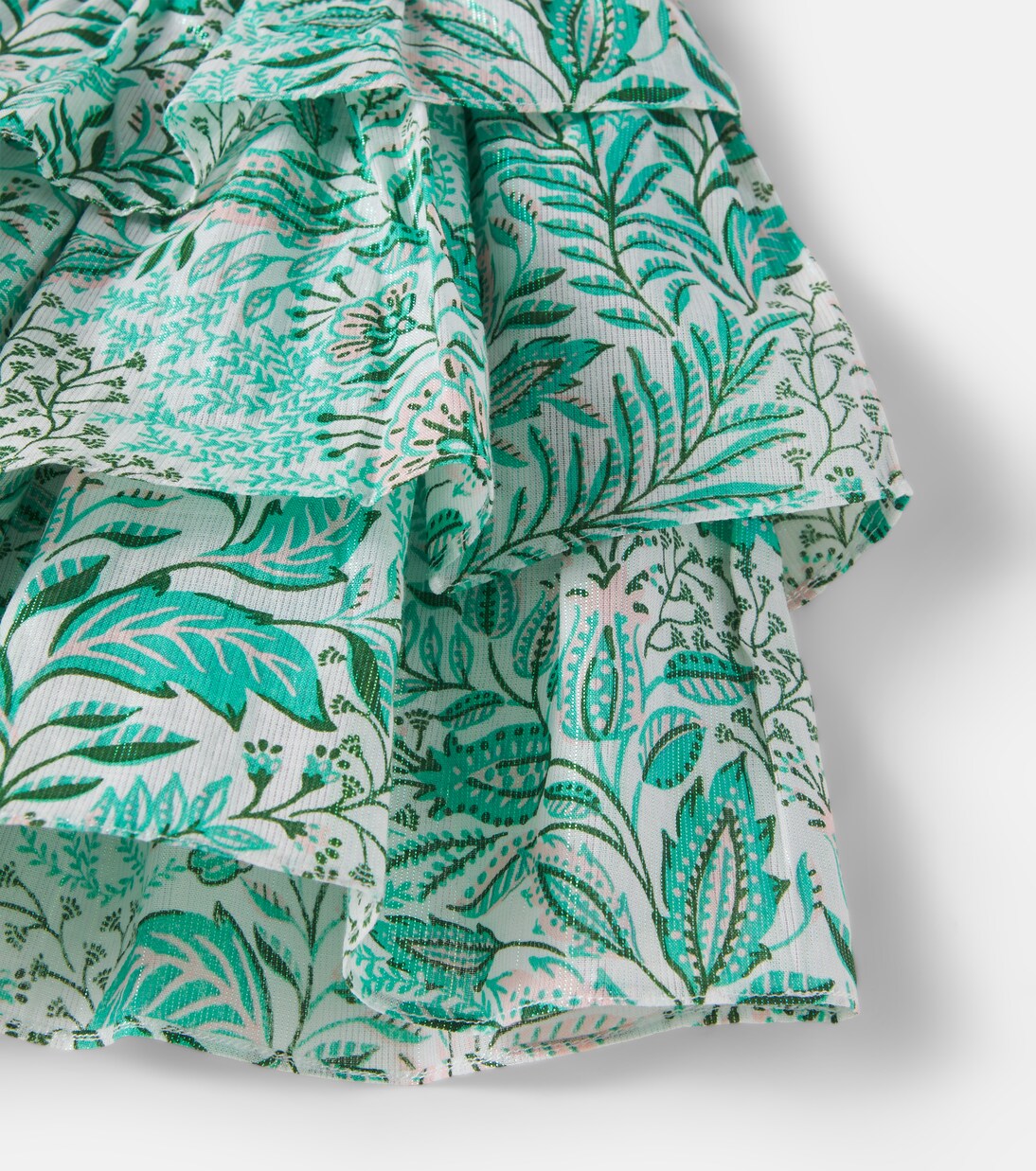 Lilas printed ruffled cotton-blend skirt | Poupette St Barth Kids