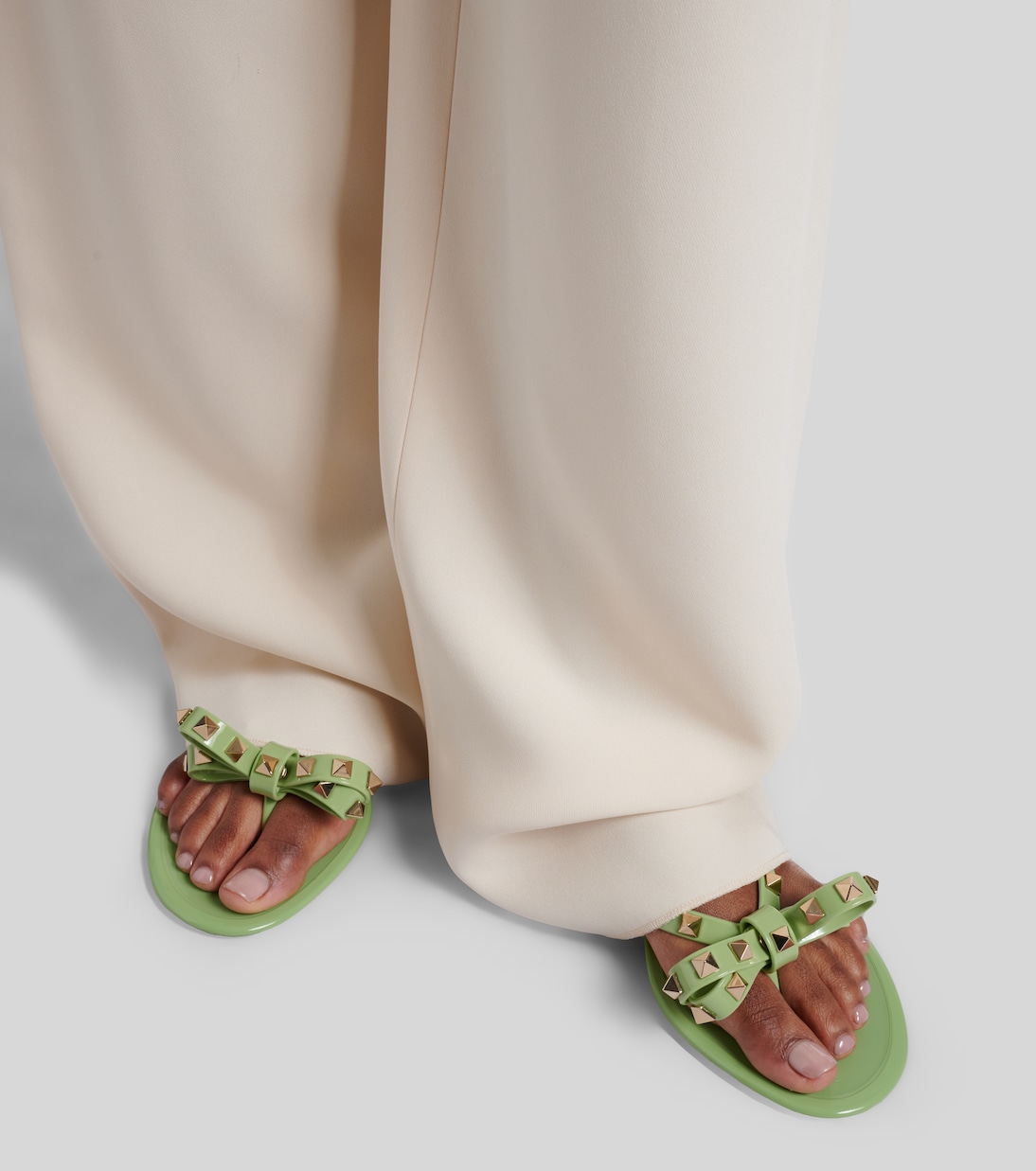 Rockstud PVC thong sandals | Valentino Garavani
