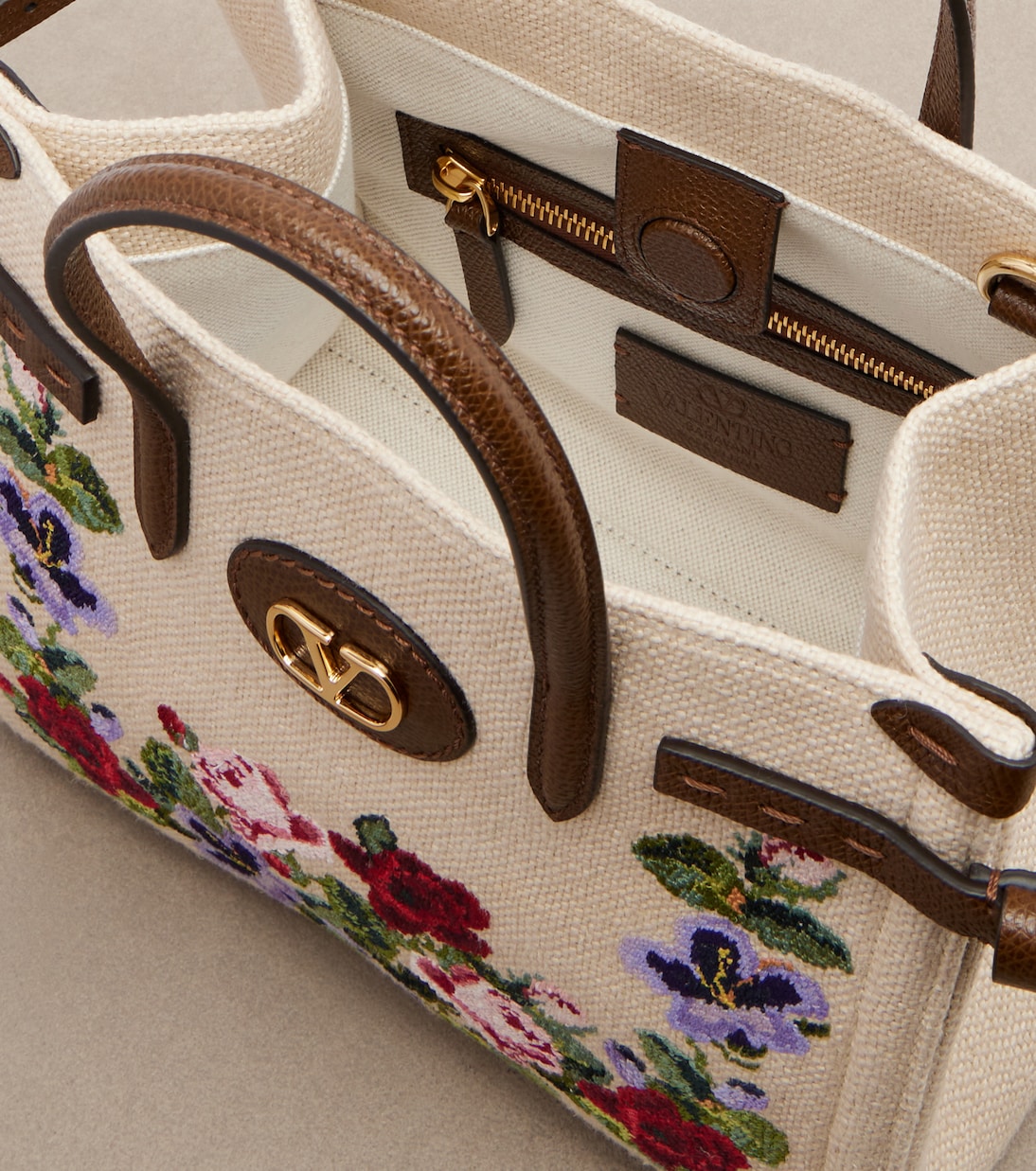 Antibes Medium canvas top-handle bag | Valentino Garavani
