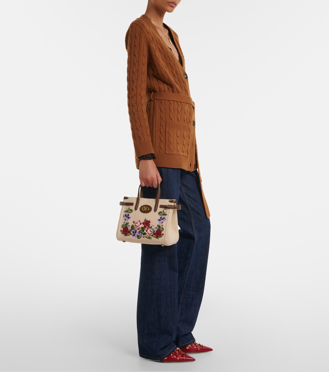 Antibes Medium canvas top-handle bag | Valentino Garavani