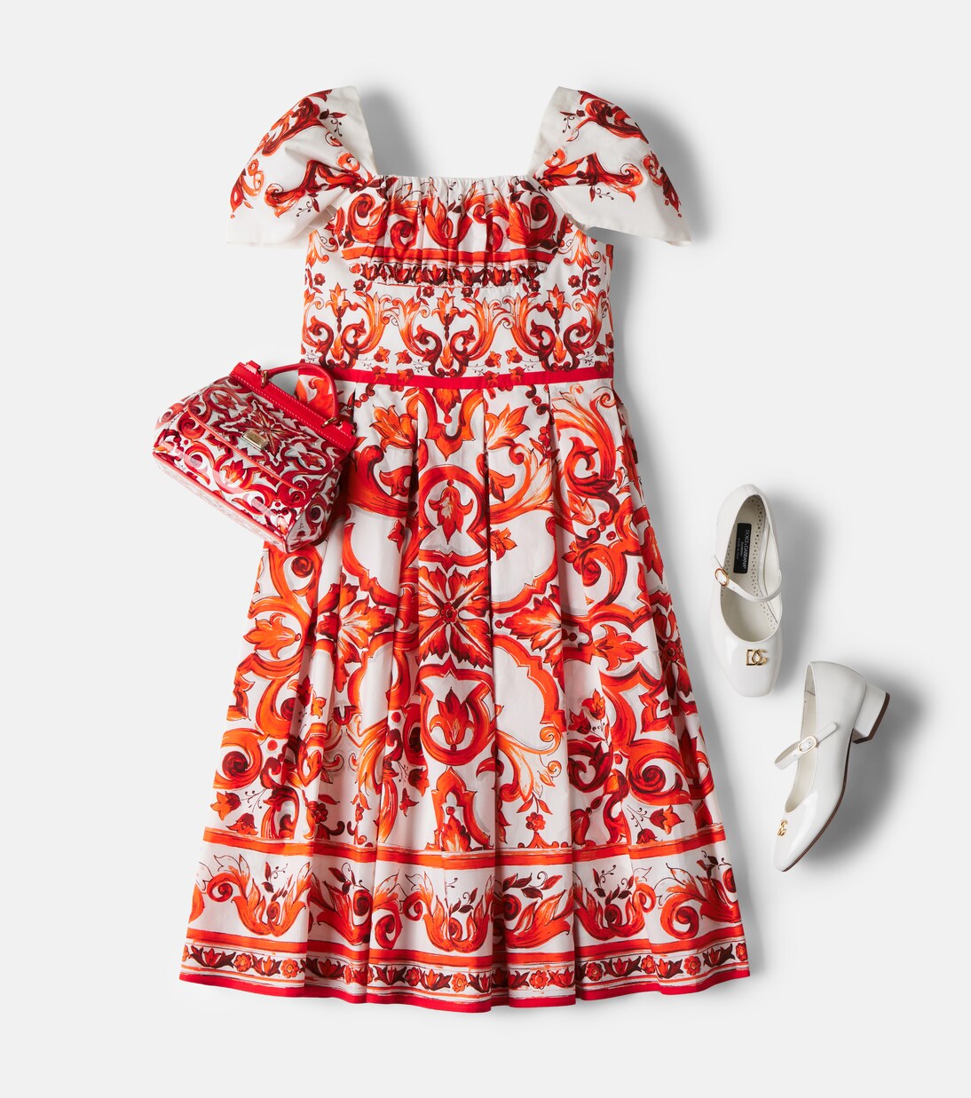 Printed cotton dress | Dolce&Gabbana Kids