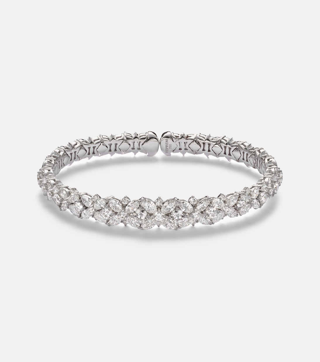 Armreif Y-Couture aus 18kt Weißgold mit Diamanten | Yeprem