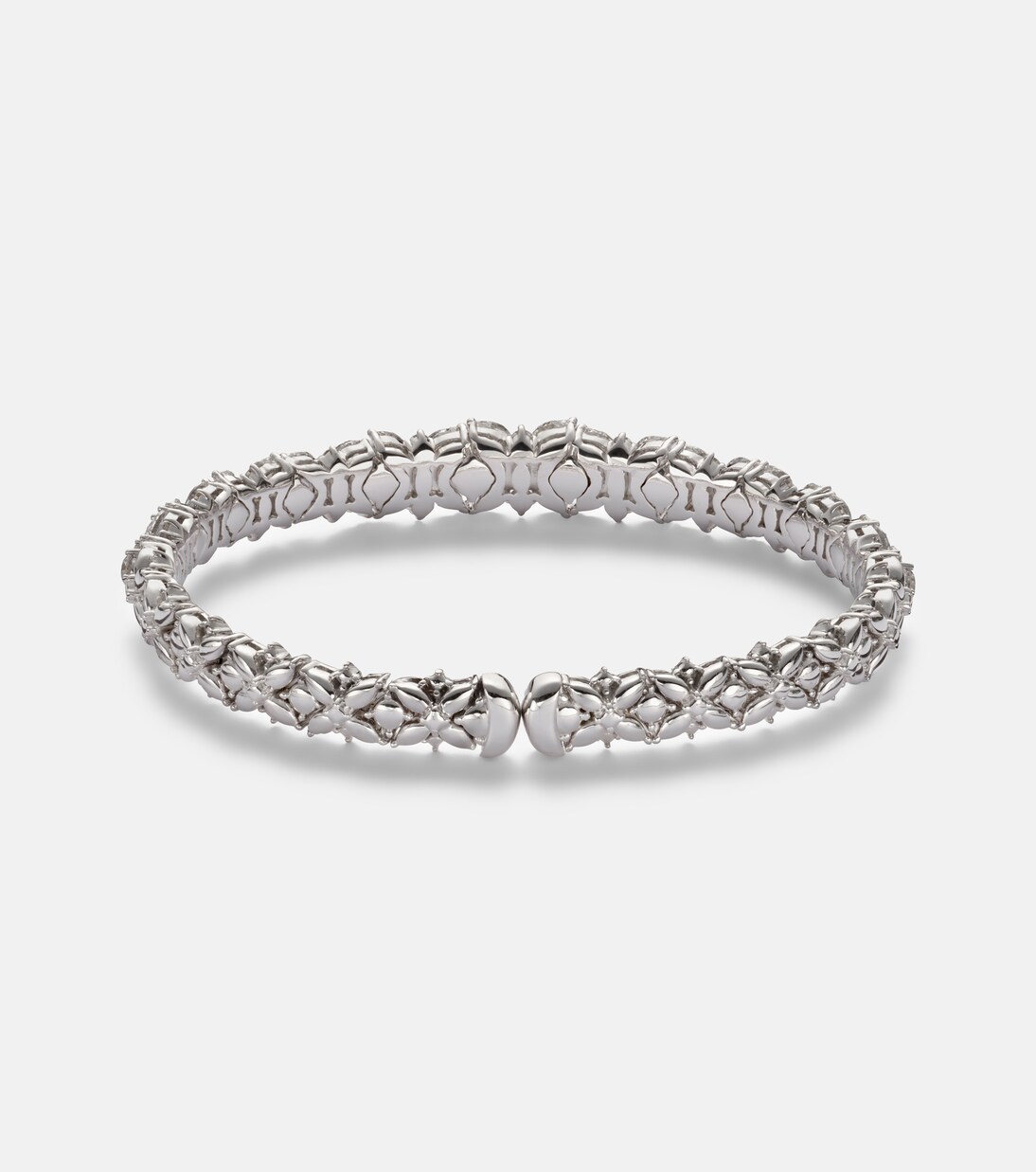 Armreif Y-Couture aus 18kt Weißgold mit Diamanten | Yeprem