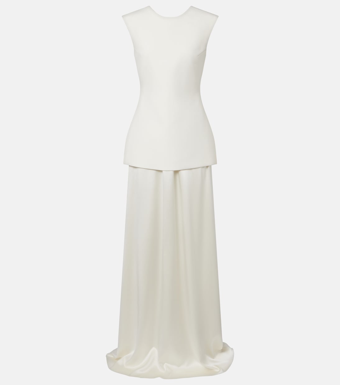 Silk-trimmed wool-blend gown | Róhe