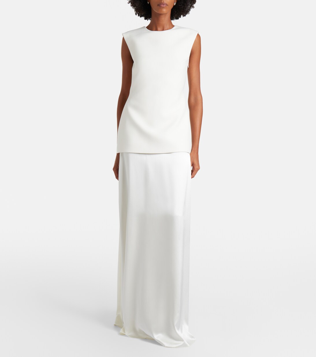Silk-trimmed wool-blend gown | Róhe