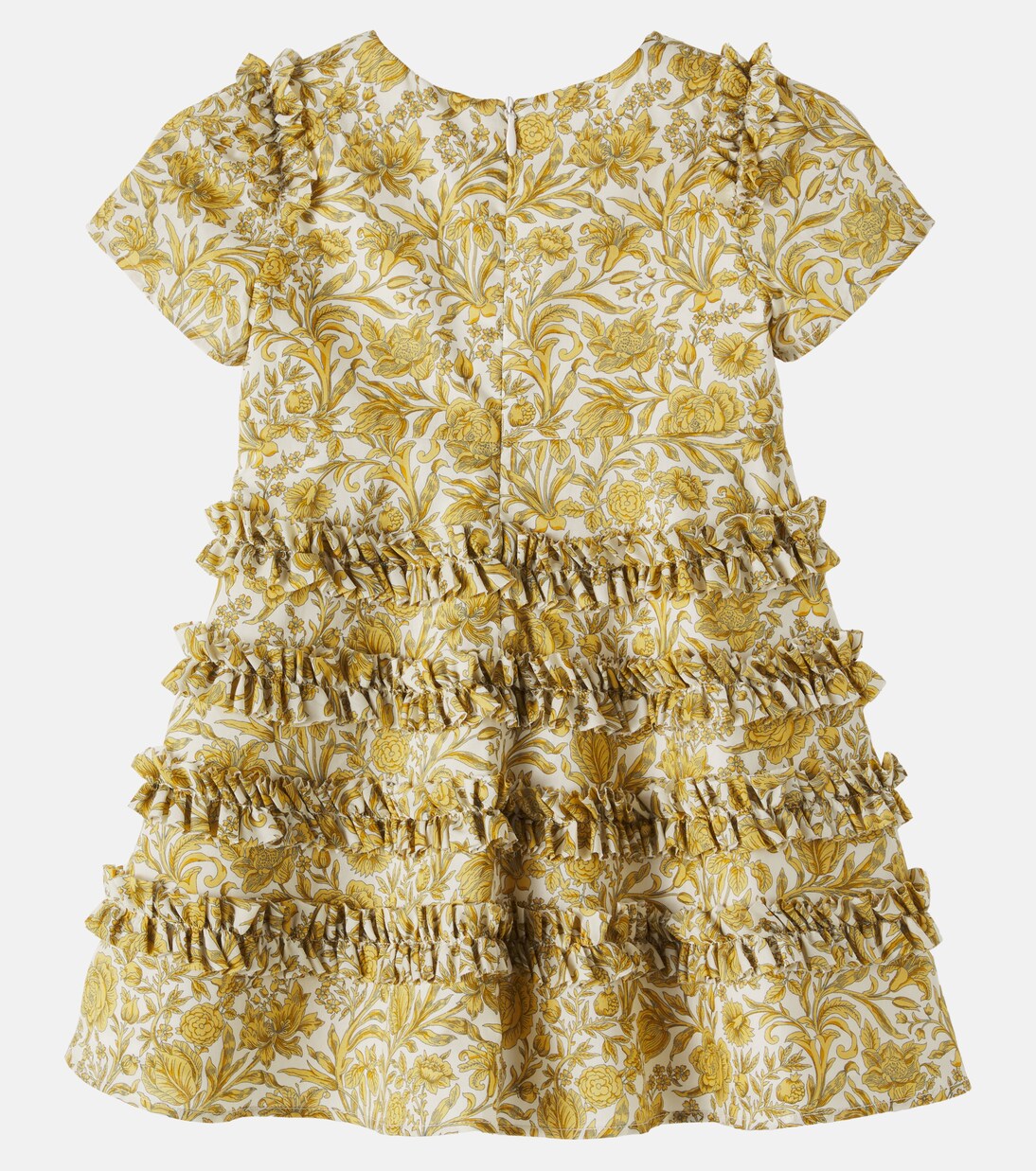 Baby floral ruffled cotton poplin dress | Versace Kids