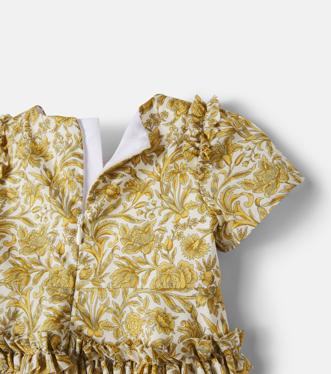 Baby floral ruffled cotton poplin dress | Versace Kids