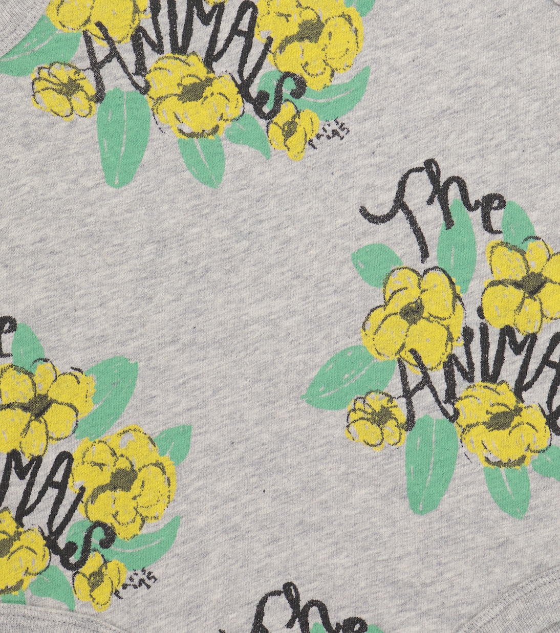 Bébé – Body Turtle en coton à fleurs | The Animals Observatory