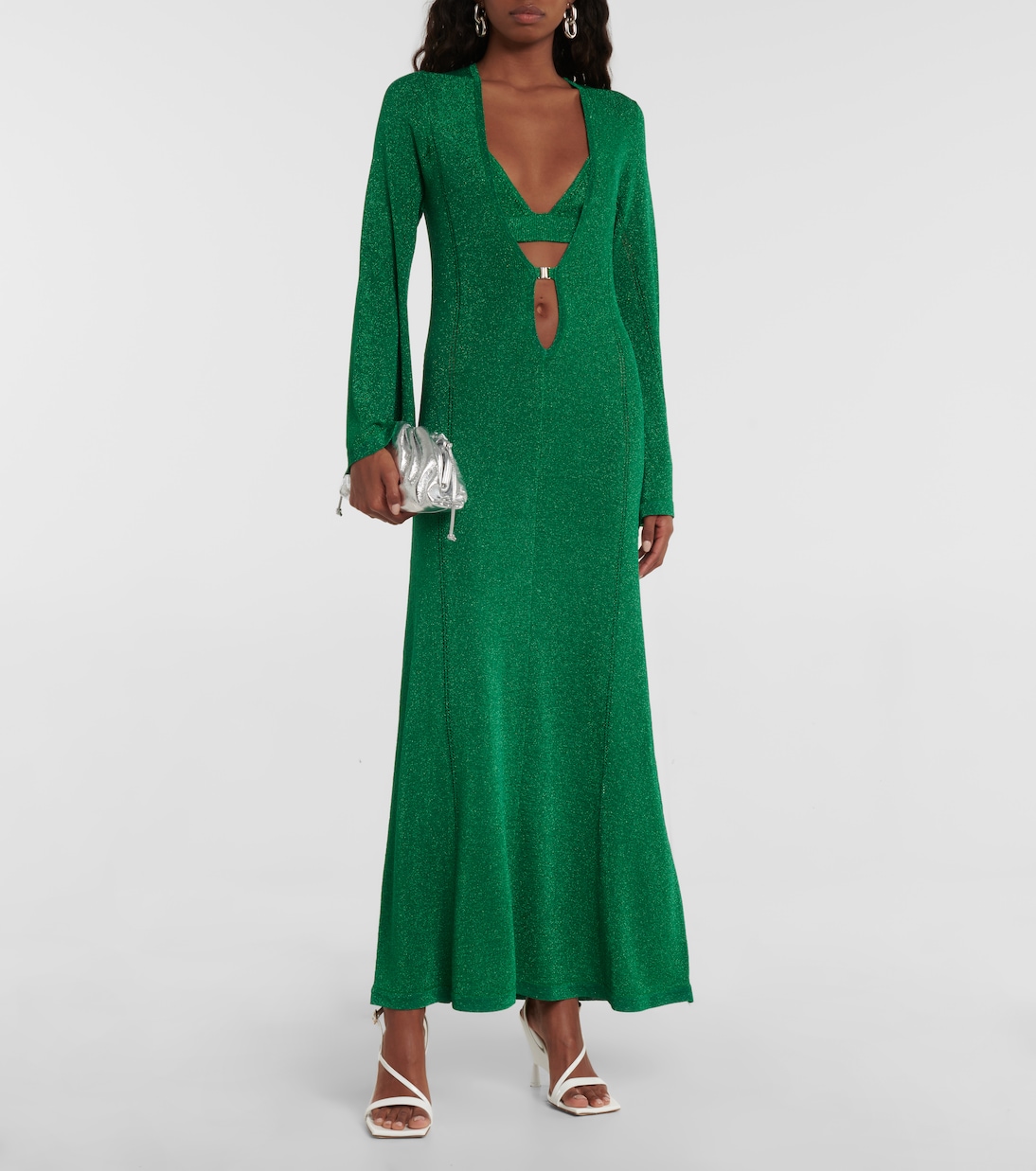 Robe longue métallisée | Dodo Bar Or