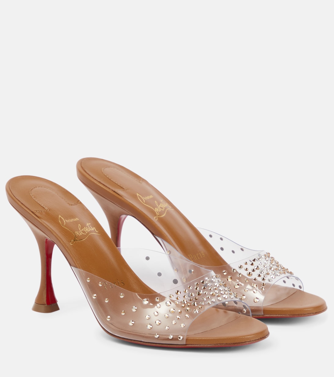 Nudes Degramule embellished mules | Christian Louboutin