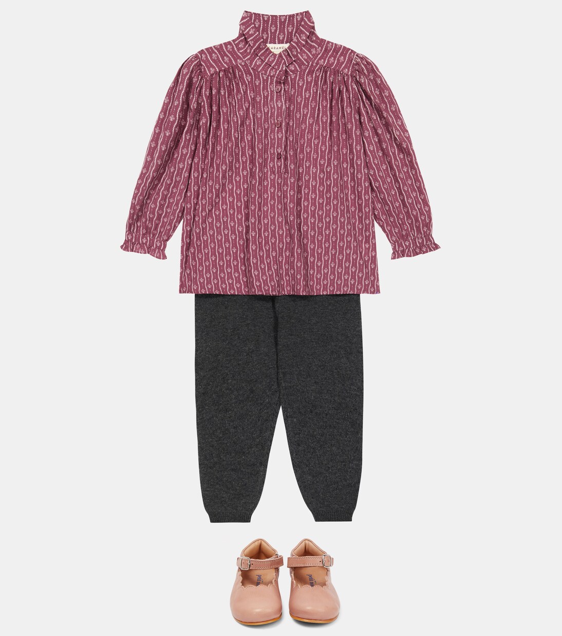 Folsom floral cotton blouse | Caramel