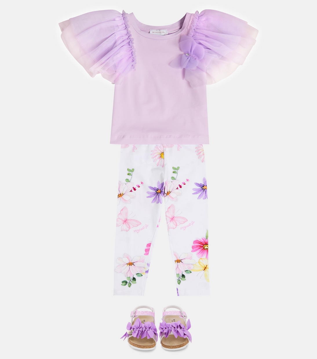 Tulle cotton T-shirt | Monnalisa