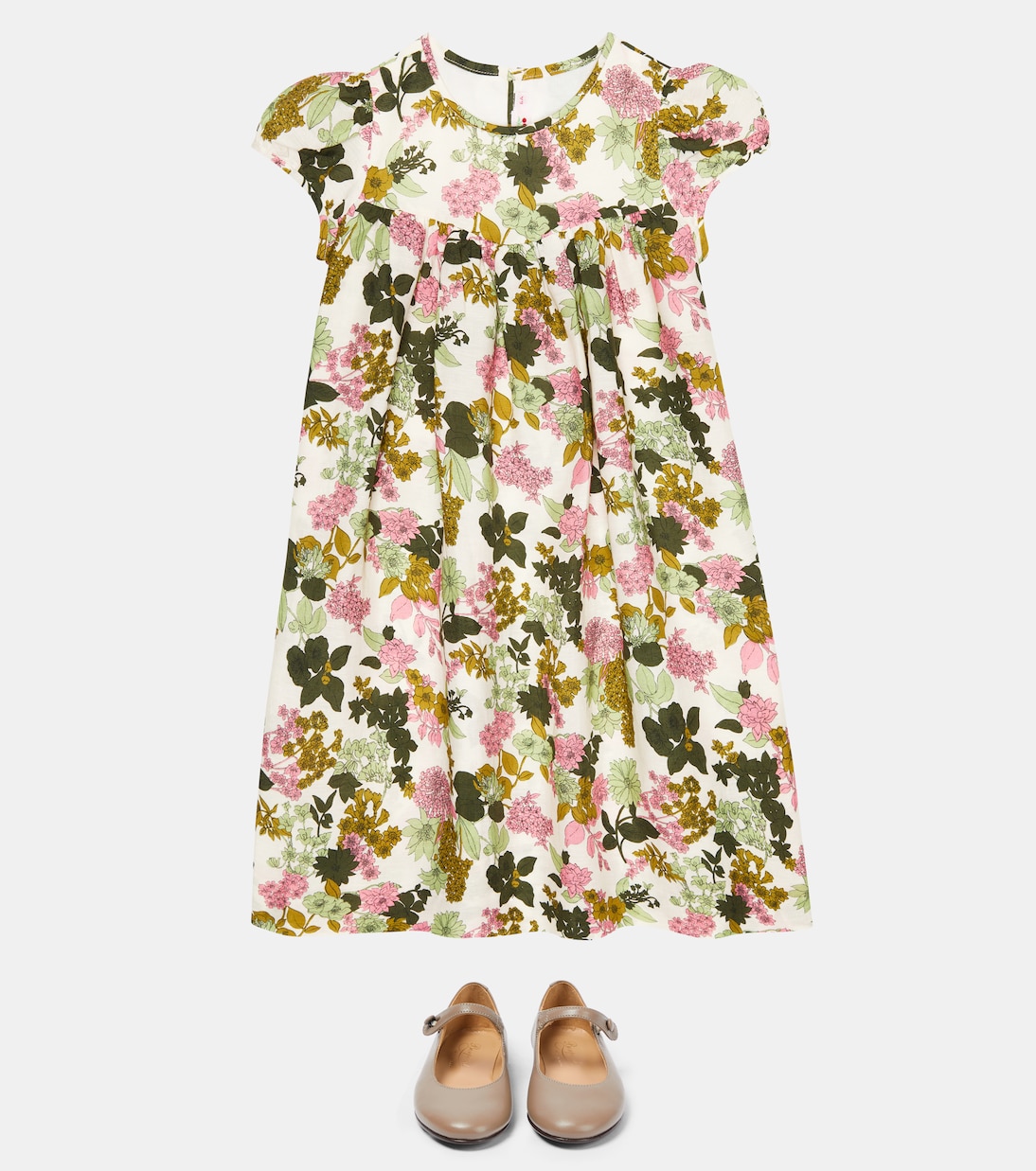 Arletty floral linen and cotton dress | Bonpoint