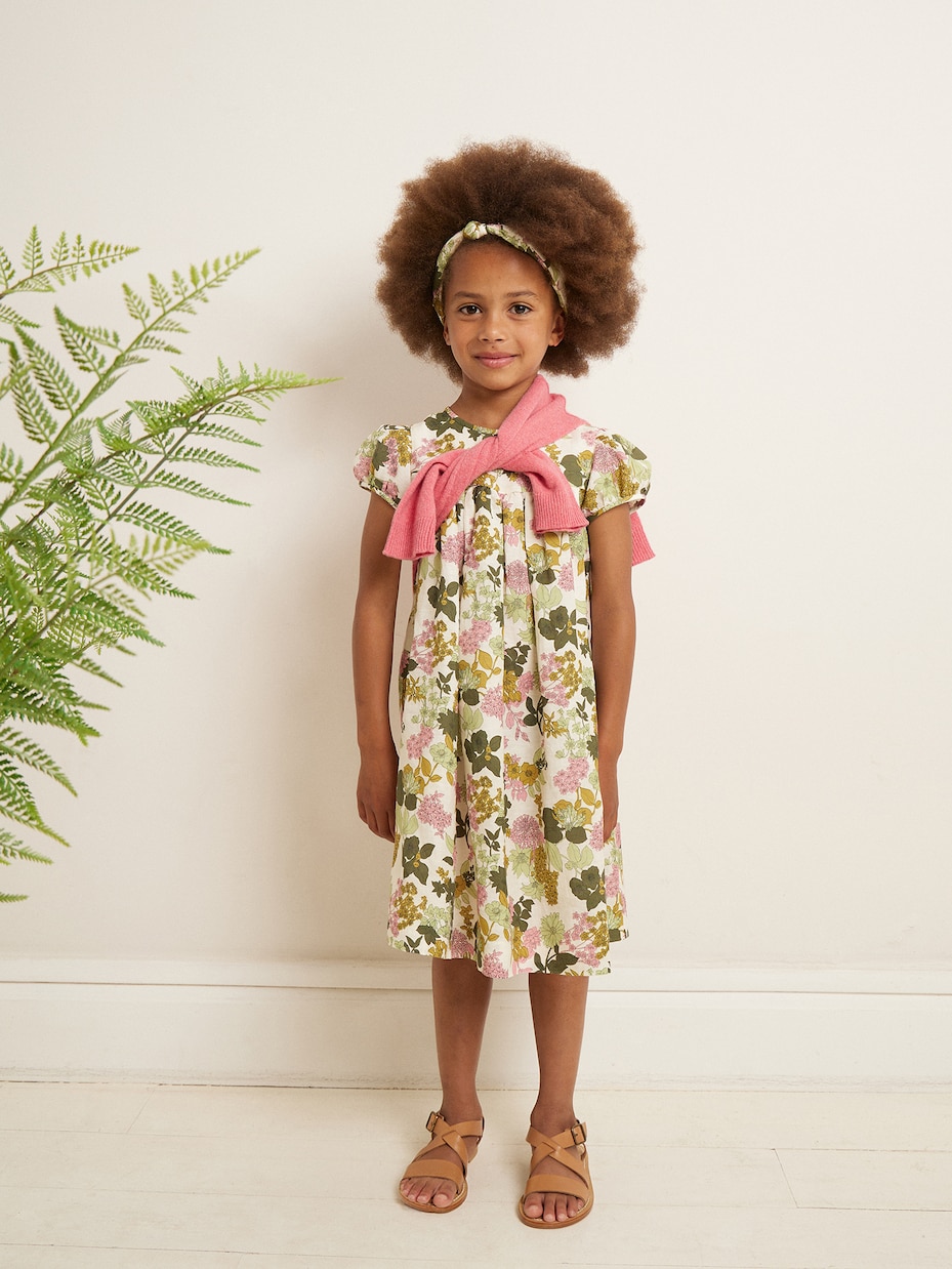 Arletty floral linen and cotton dress | Bonpoint
