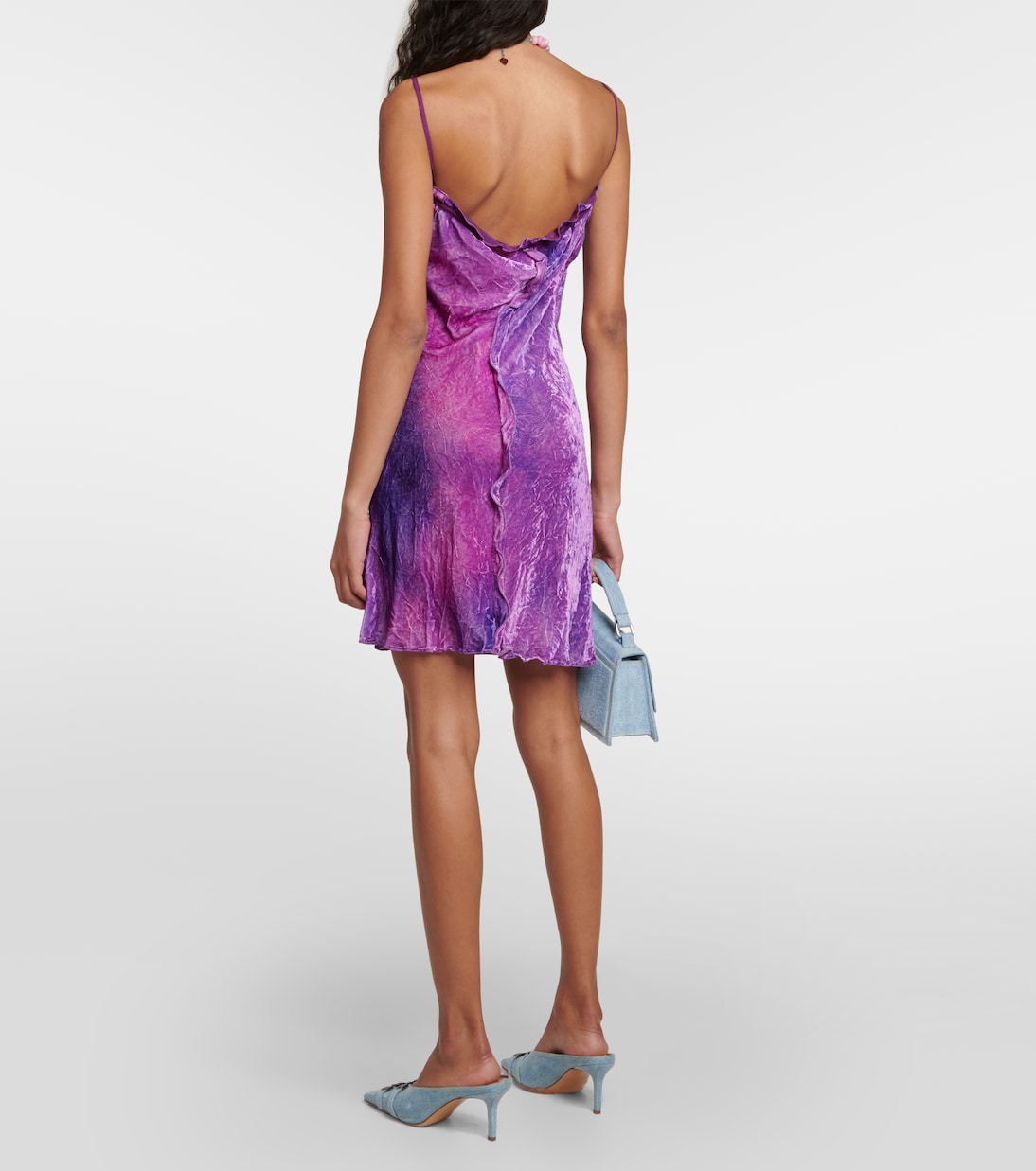Robe en velours de soie mélangée | Acne Studios