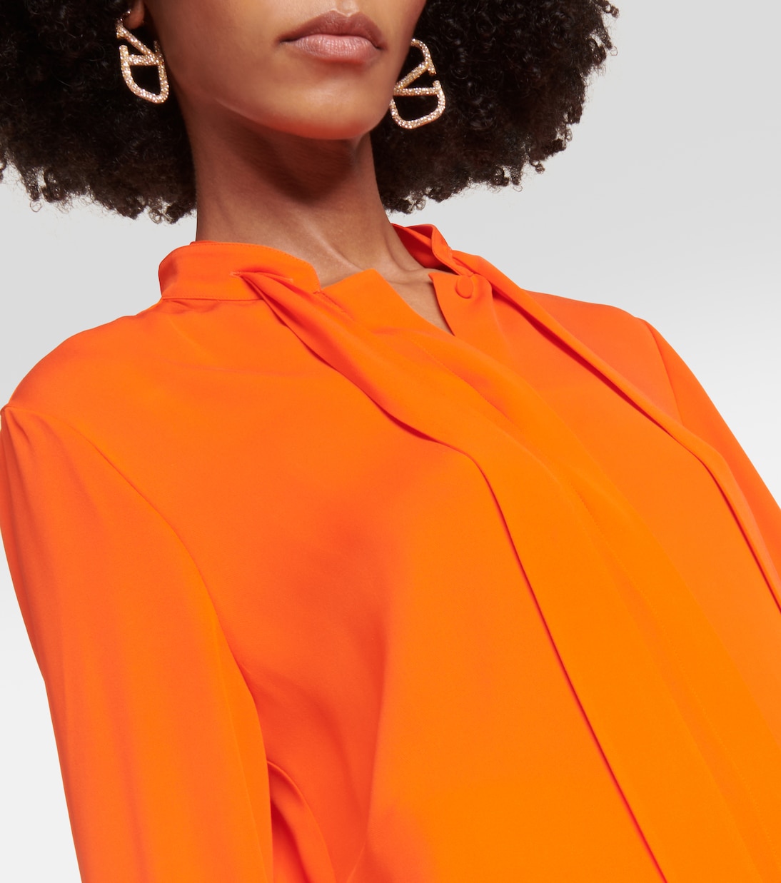 Schluppenbluse aus Seide | Valentino