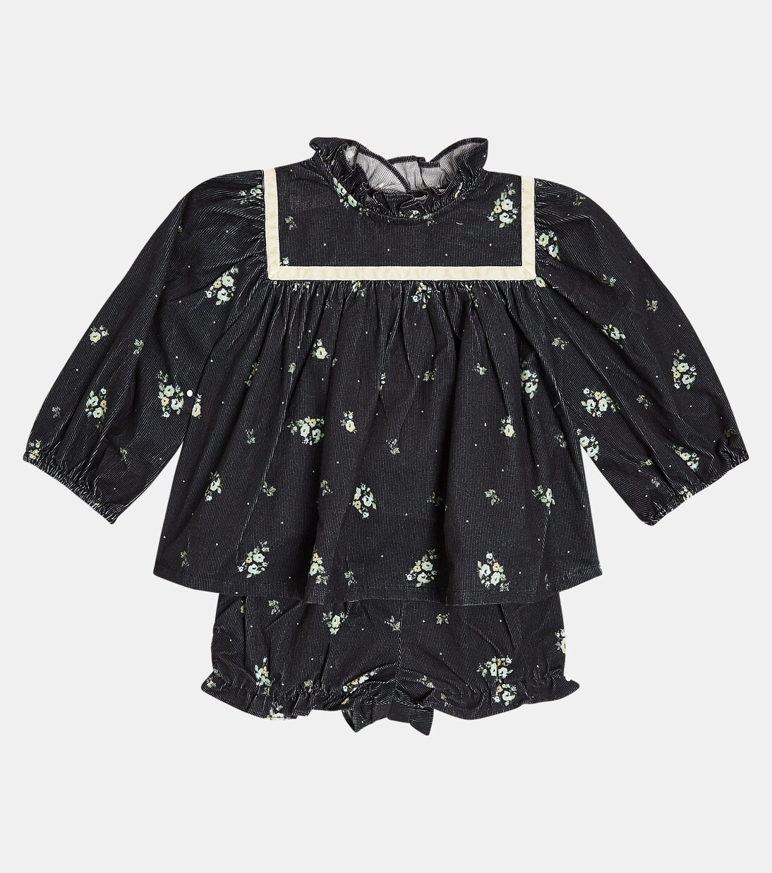 Bébé – Ensemble top et culotte bloomer Ayame en velours côtelé | C'era Una Volta