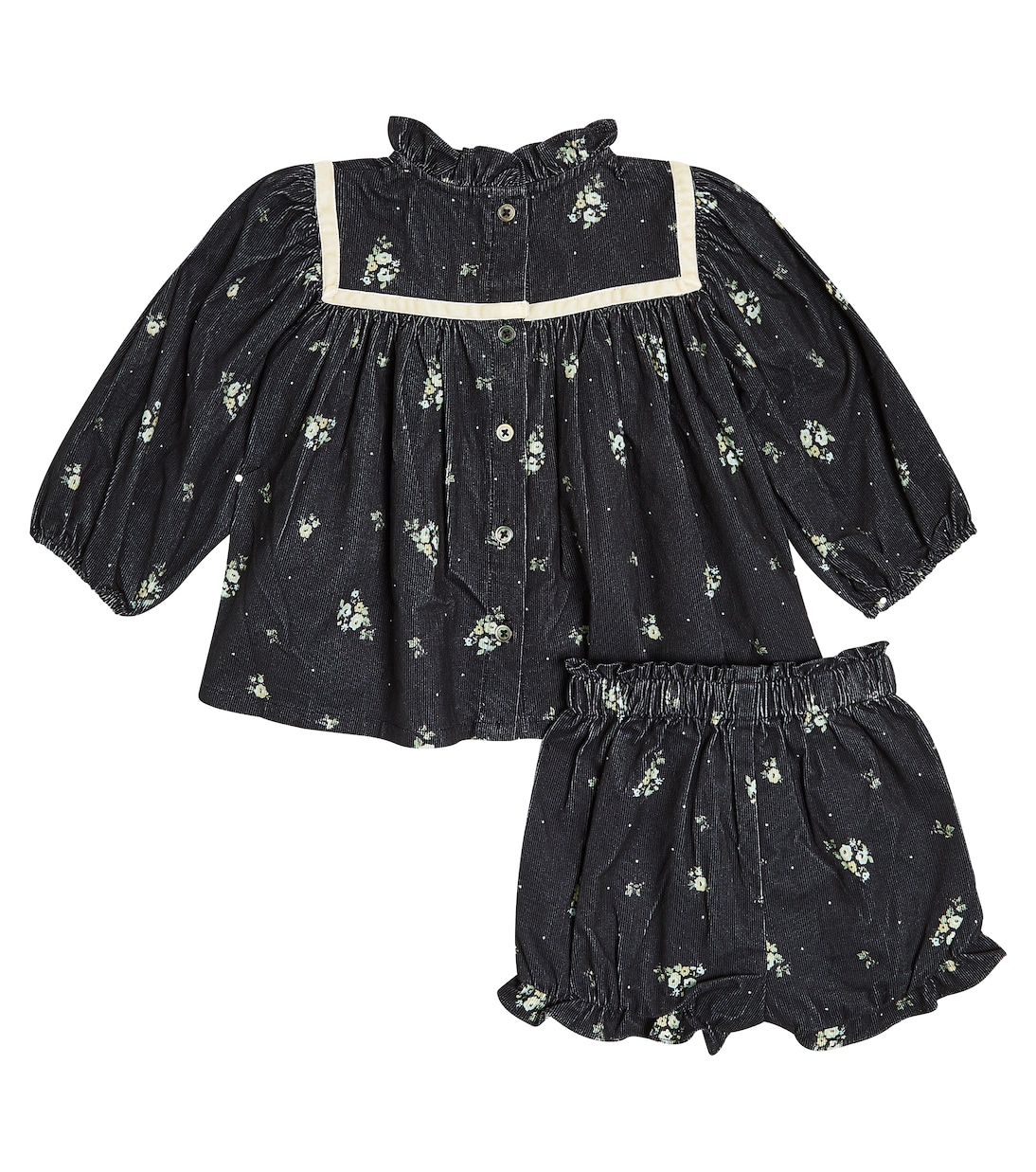 Bébé – Ensemble top et culotte bloomer Ayame en velours côtelé | C'era Una Volta