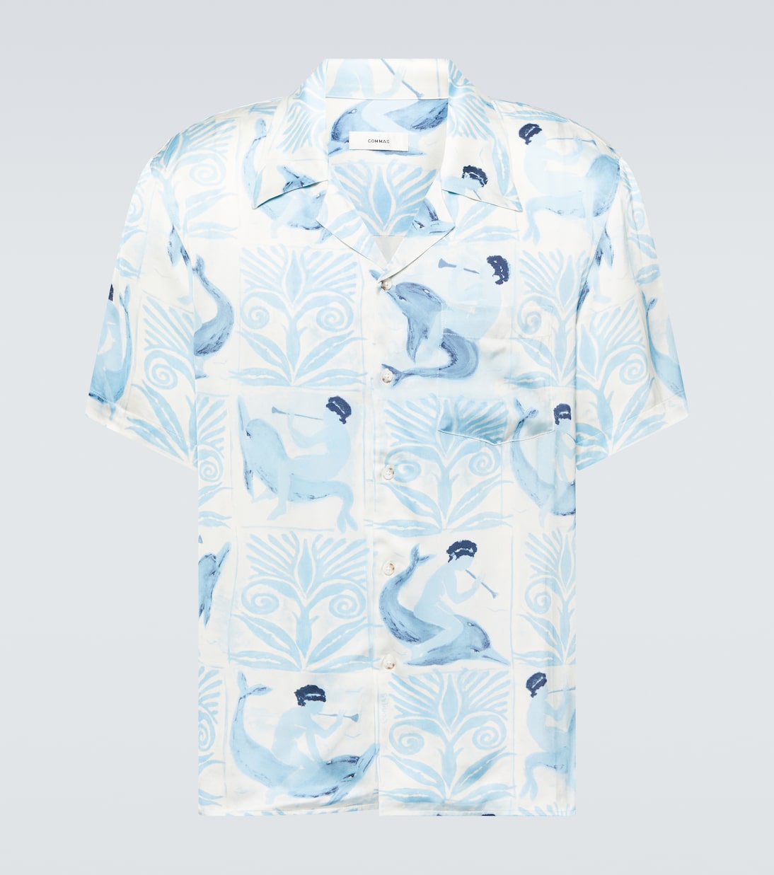 Printed bowling shirt | Commas