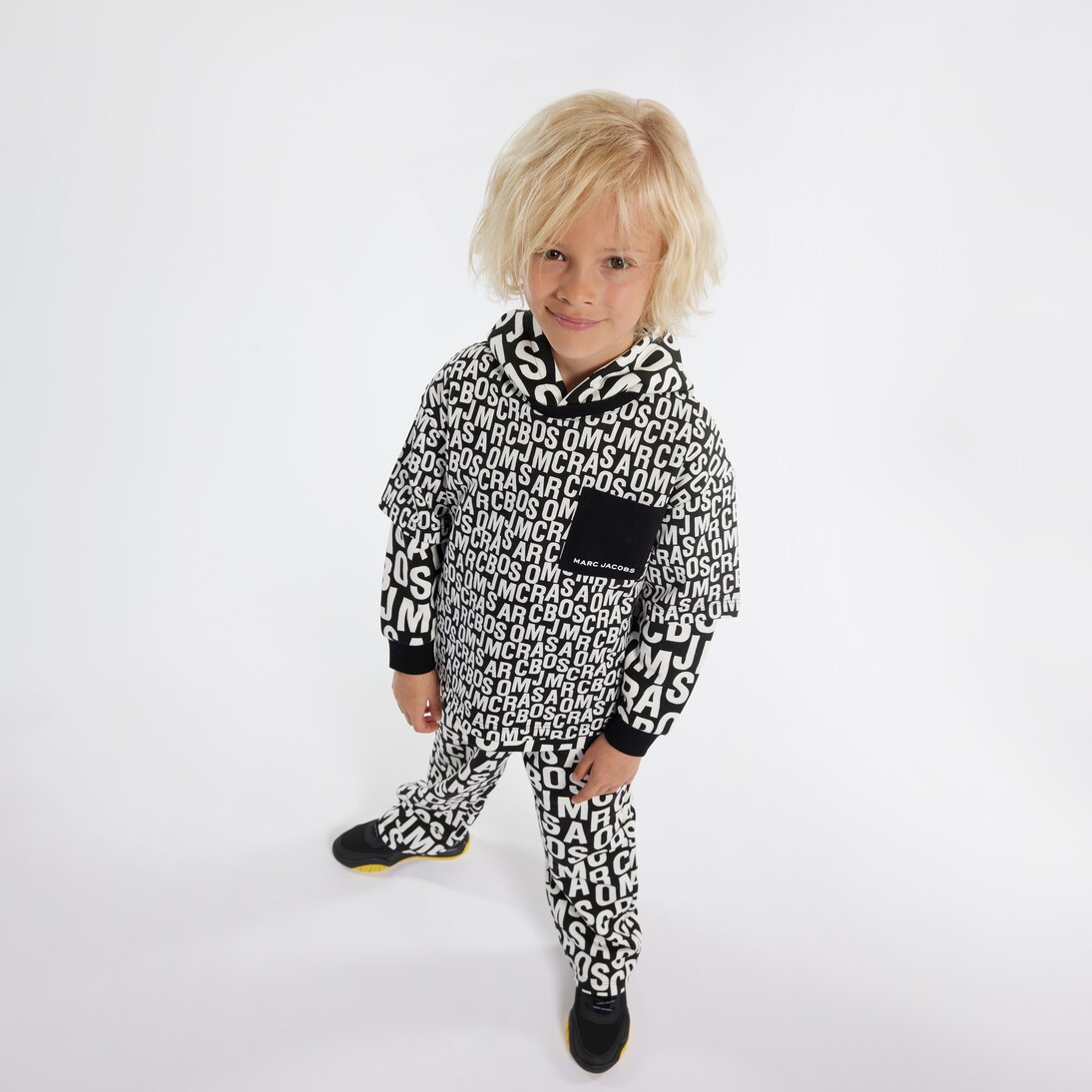 로고 코튼 블렌드 스웨트팬츠 | Marc Jacobs Kids