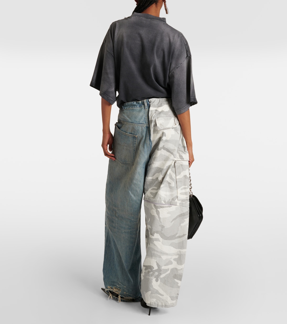 Cotton ripstop and denim cargo pants | Balenciaga