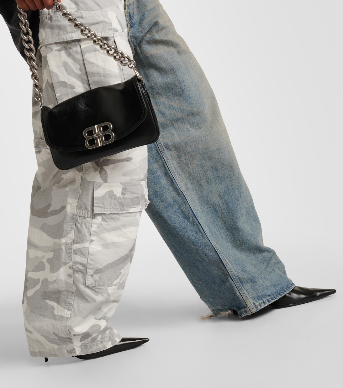 Cotton ripstop and denim cargo pants | Balenciaga