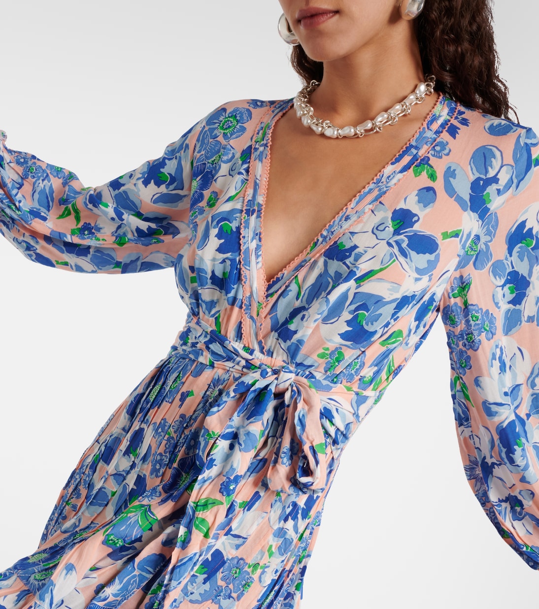 Robe longue Emily à fleurs | Poupette St Barth