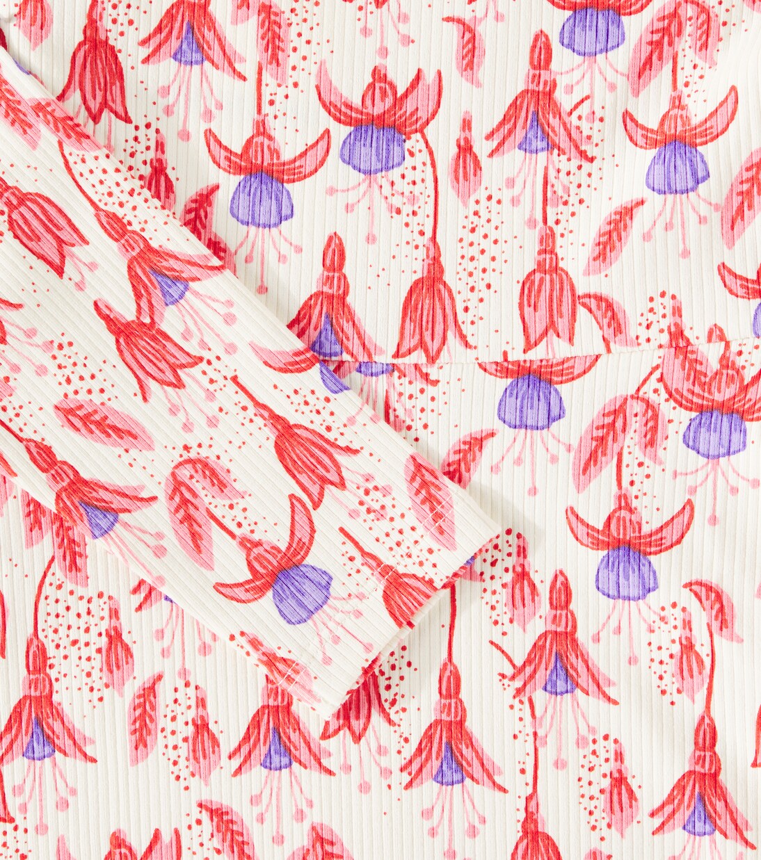 Fuchsia cotton-blend dress | Mini Rodini