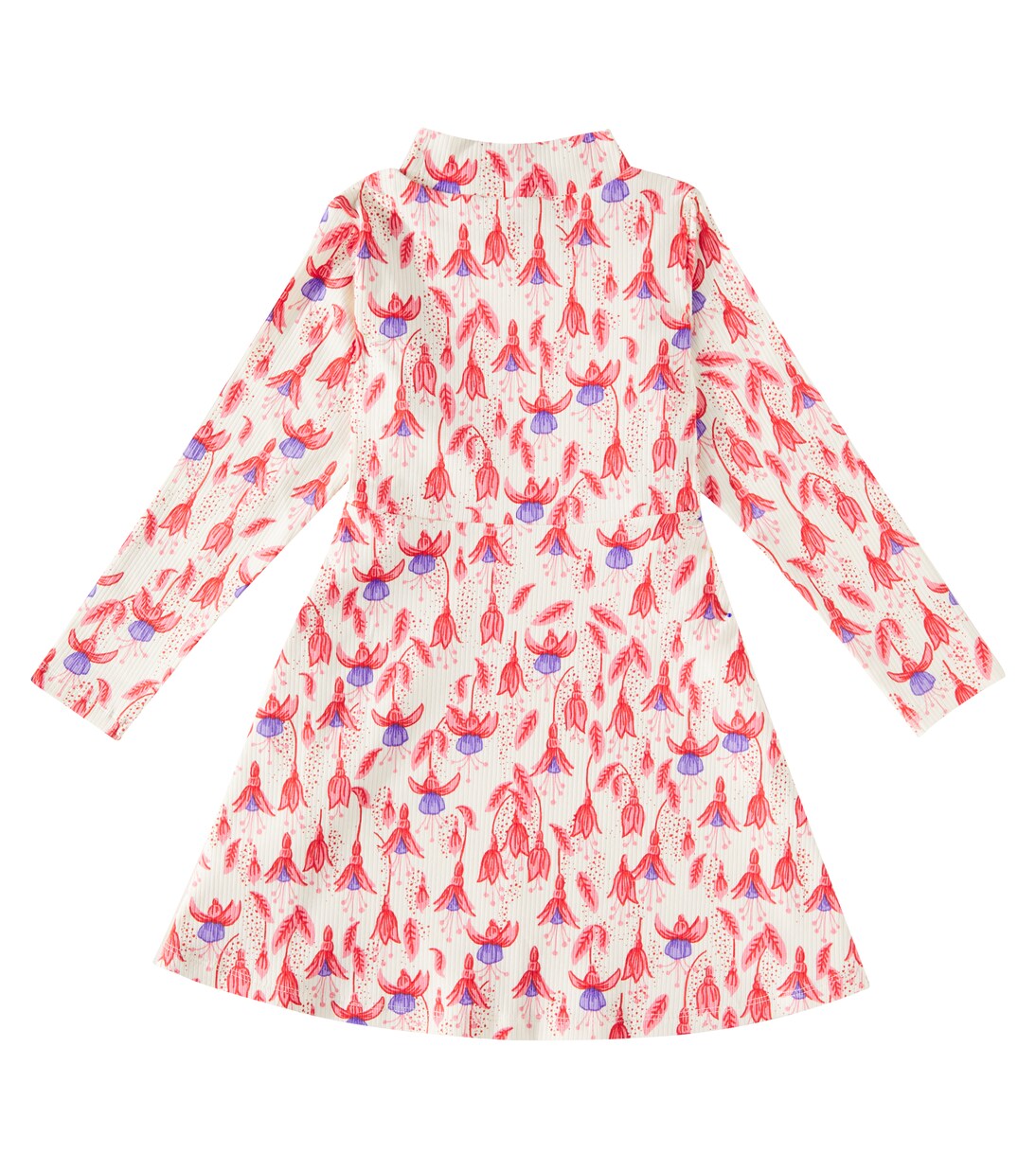 Fuchsia cotton-blend dress | Mini Rodini