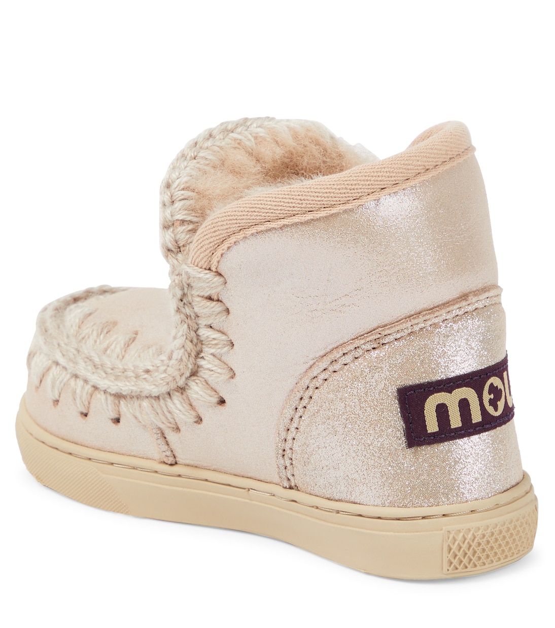 Glitter metallic leather boots | Mou Kids