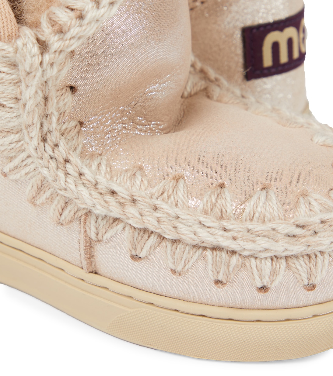 Glitter metallic leather boots | Mou Kids