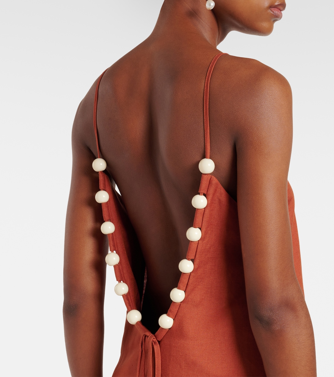 Abito lungo in misto lino | Adriana Degreas