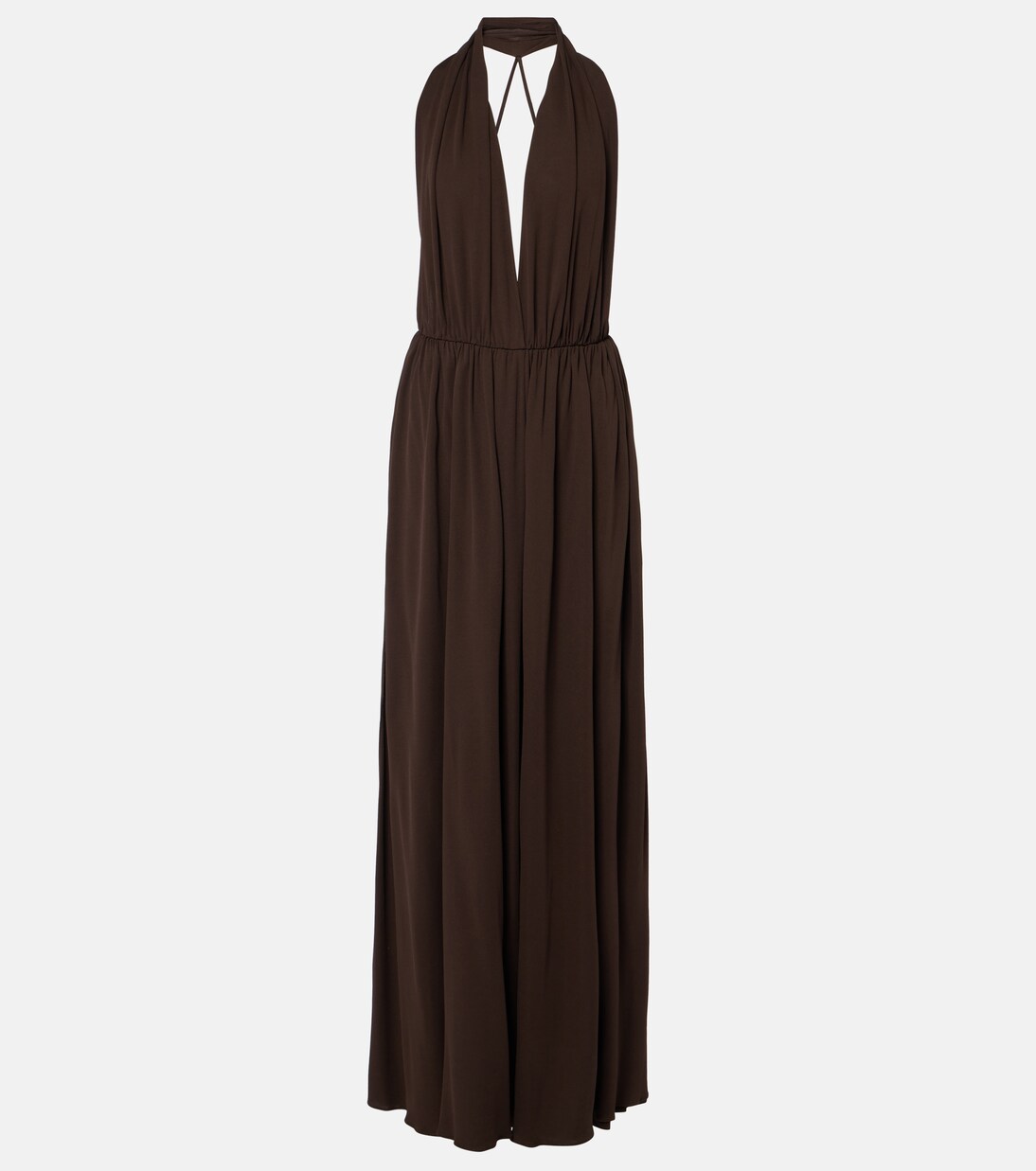 Pharao gathered jersey crêpe gown | The Row