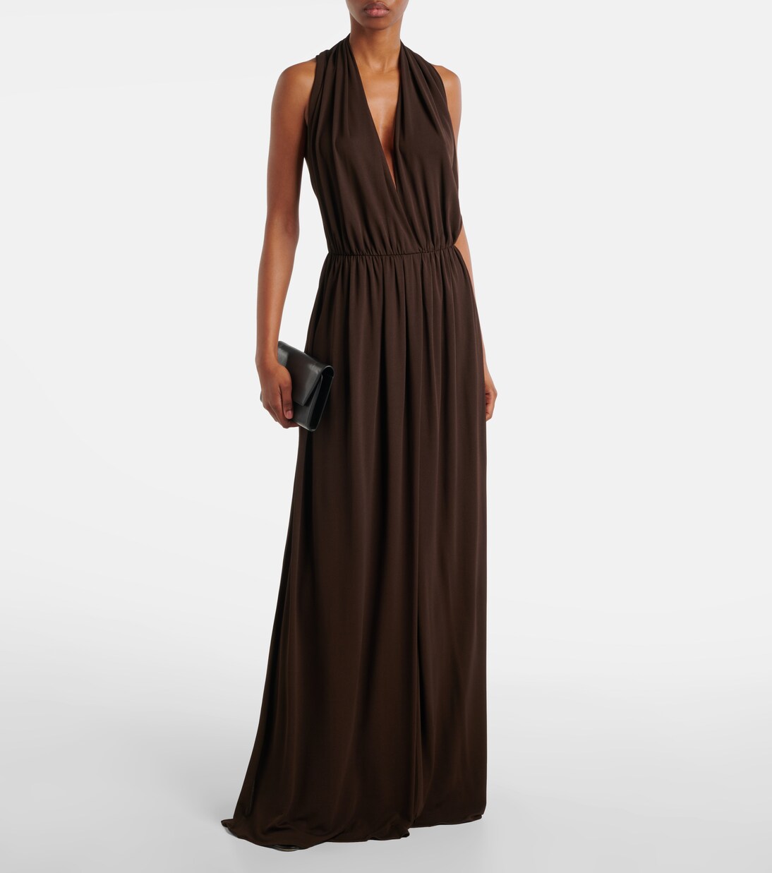 Pharao gathered jersey crêpe gown | The Row