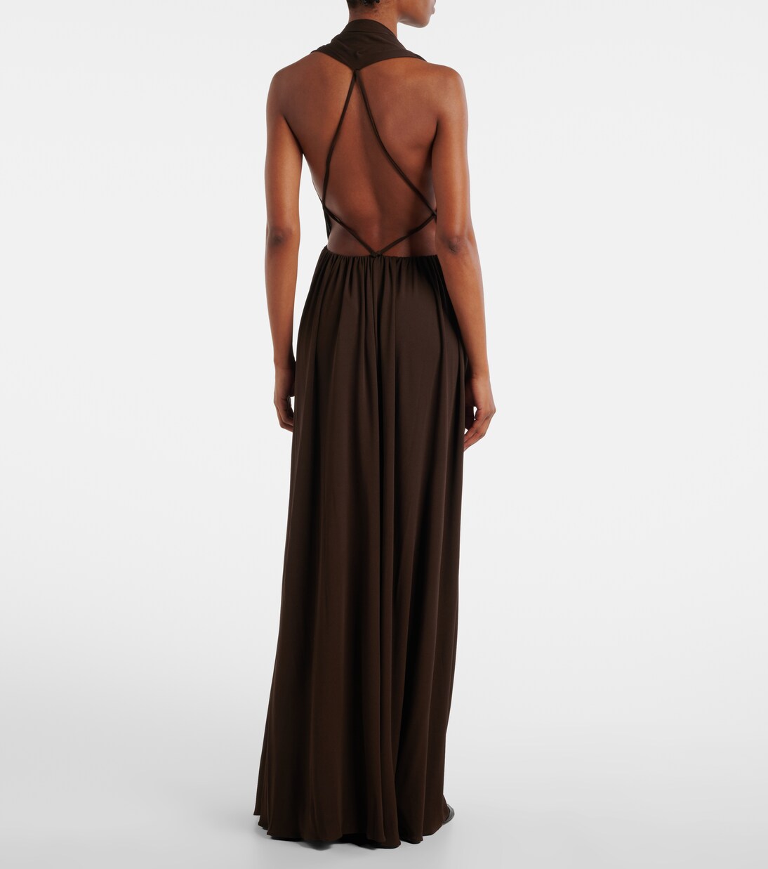 Pharao gathered jersey crêpe gown | The Row
