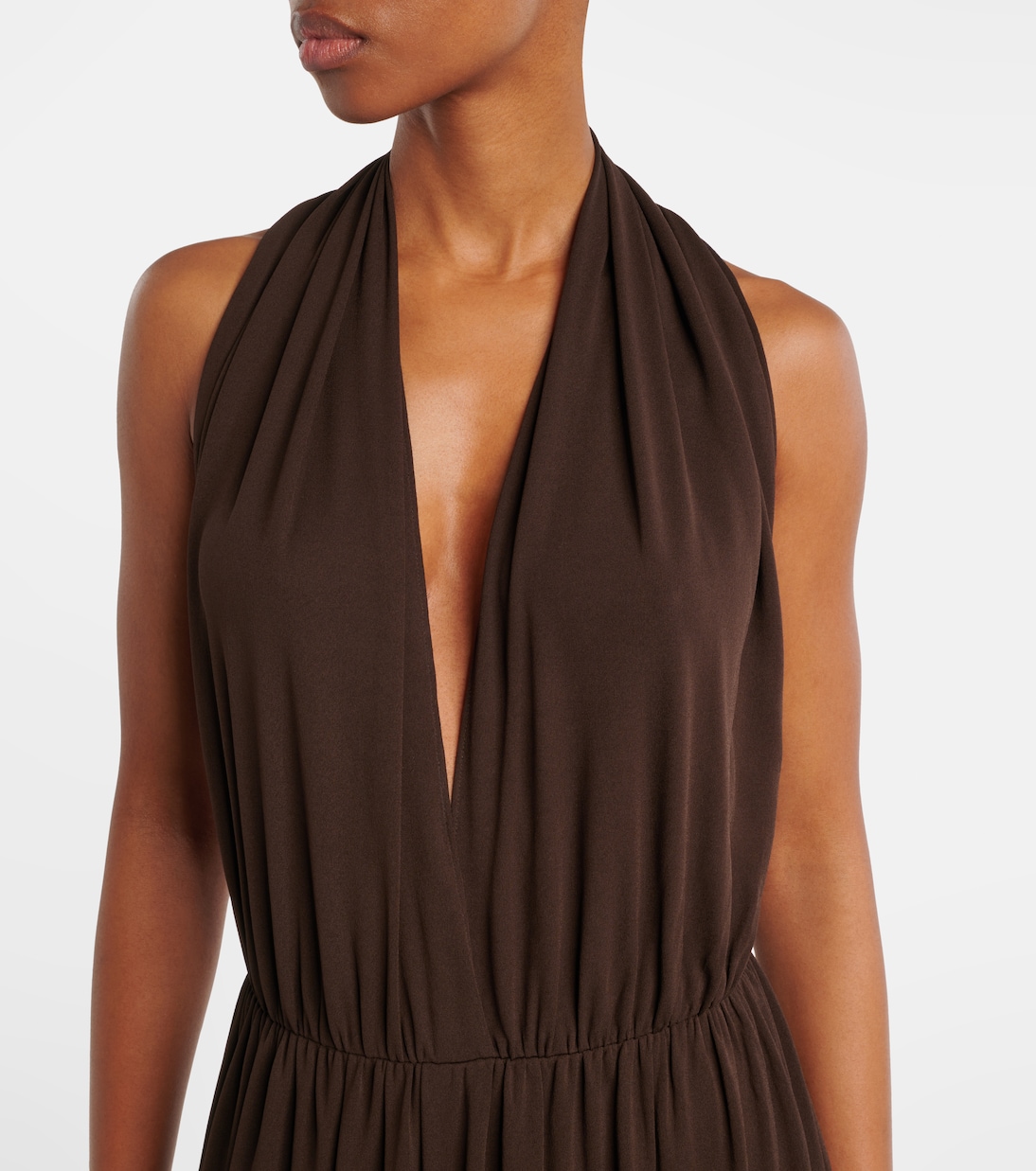 Pharao gathered jersey crêpe gown | The Row