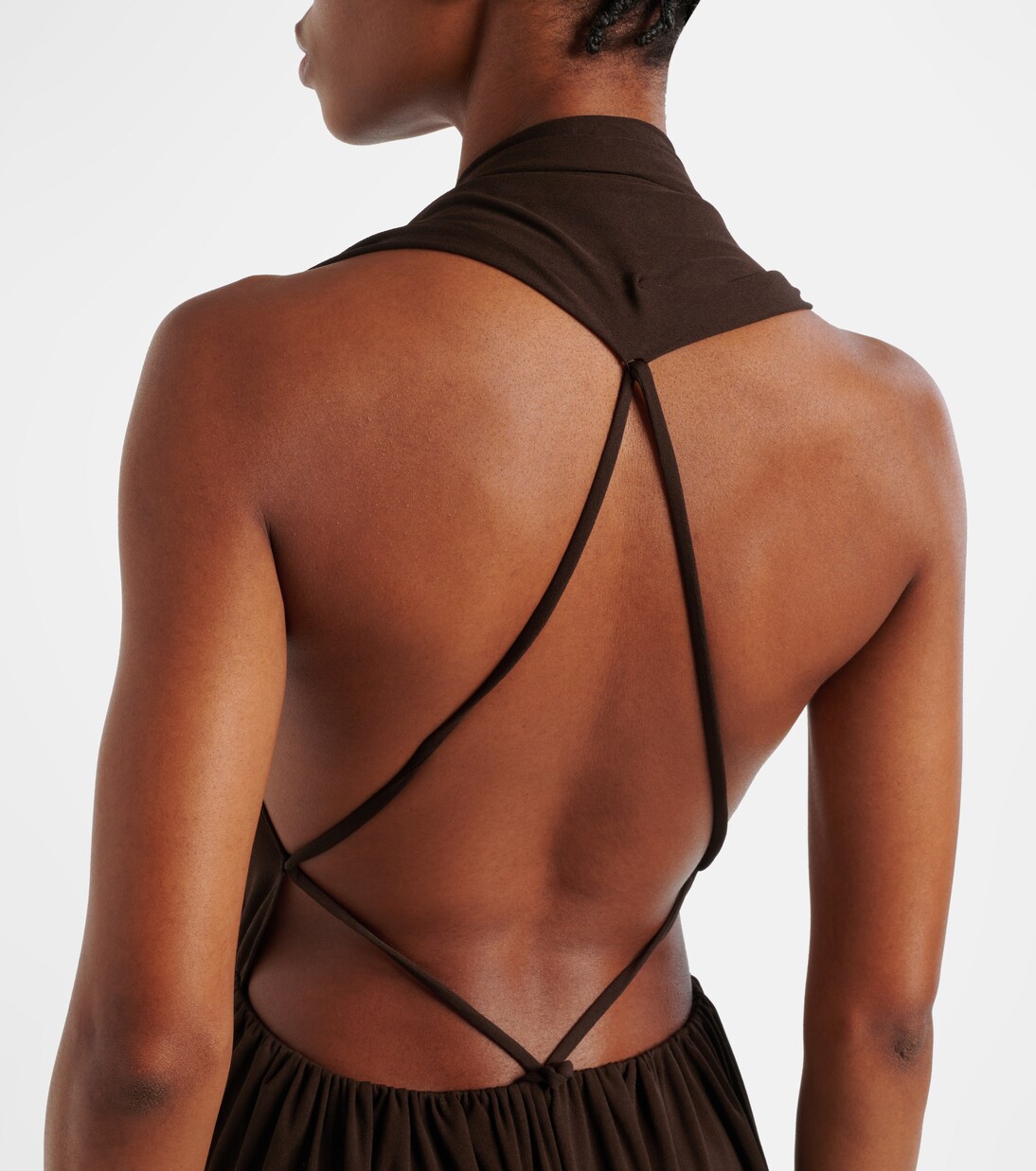 Pharao gathered jersey crêpe gown | The Row