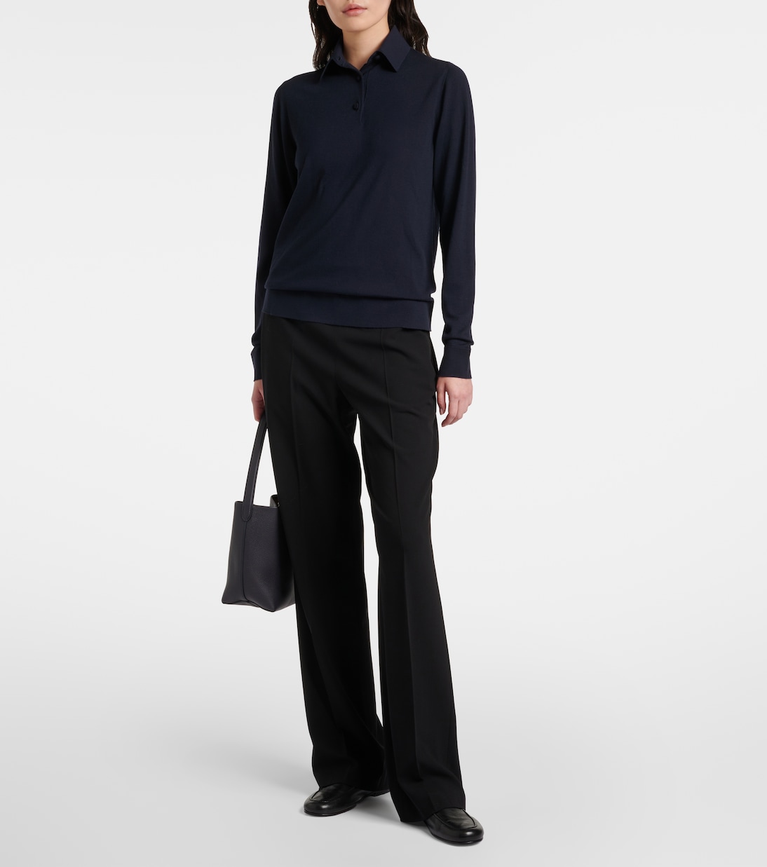 Dina wool-blend straight pants | The Row