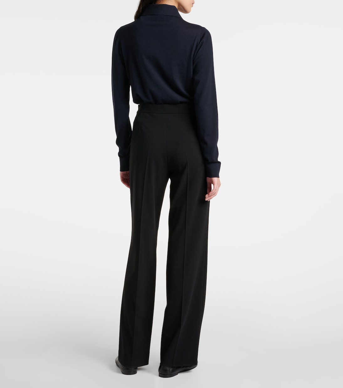 Dina wool-blend straight pants | The Row