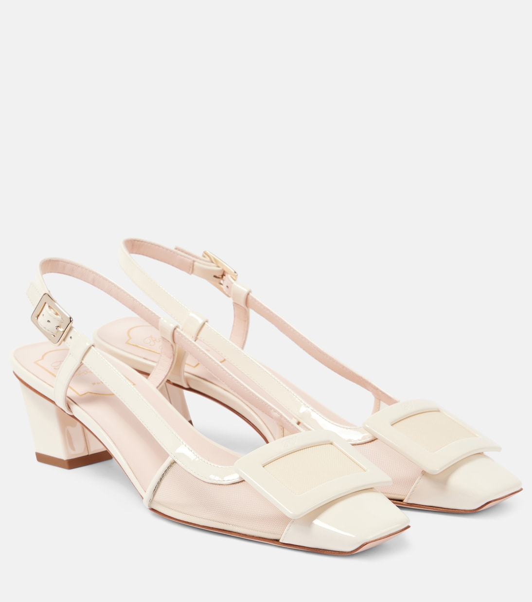 Belle Vivier 45 leather slingback pumps | Roger Vivier