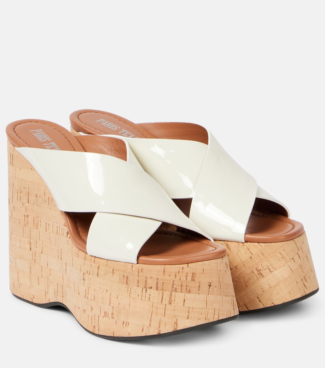 Mara 135 patent leather platform sandals | Paris Texas