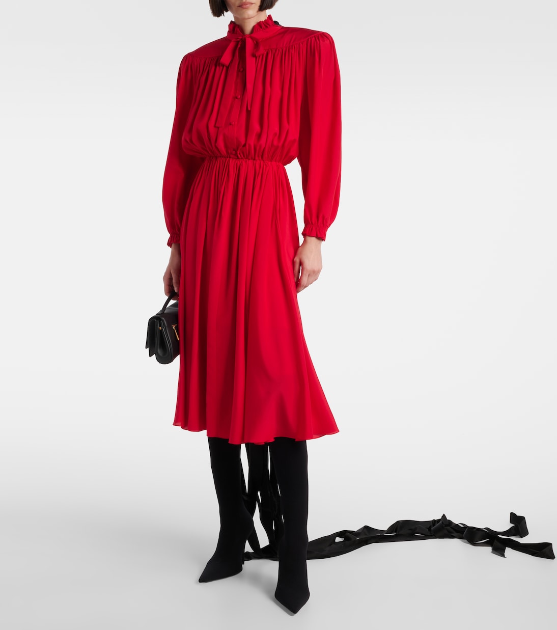 Robe midi en soie | Balenciaga